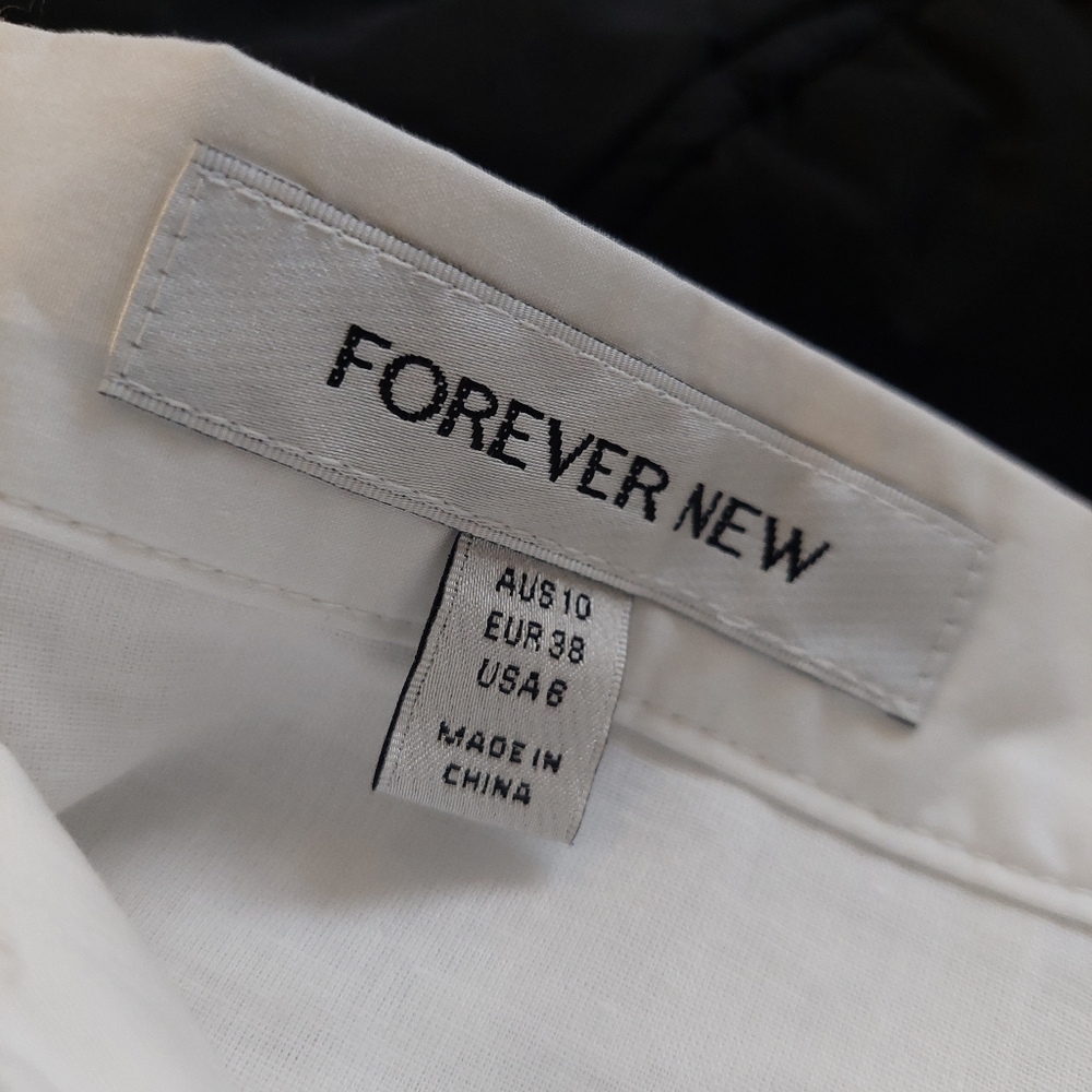 Forever New Size 10 Long White Cotton Skirt As New Condition - Picture 3 of 4